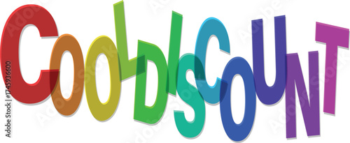 Colorful Cool Discount Typography Design for Marketing Promotions and Sales
