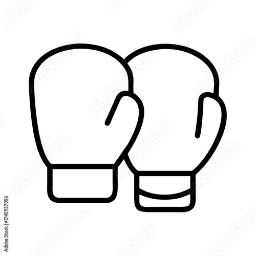 Vector art of boxing gloves, representing strength, combat, and fitness, perfect for sports, training, and competitive themes