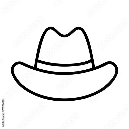 Illustration of a classic fedora hat with a wide brim, a timeless accessory for any stylish individual