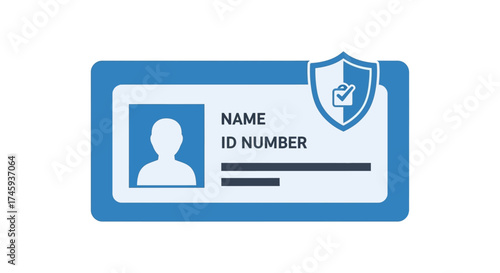 secure id card with verification check illustrating identity protection for use in digital security content and online safety programs