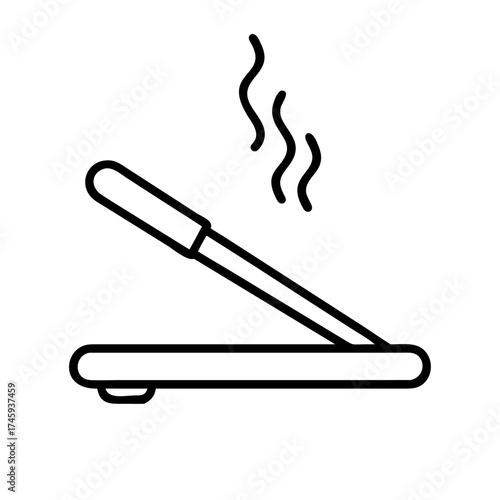 Vector art of aromatherapy incense stick with smoke, a traditional way to relax and meditate for mental and physical wellbeing