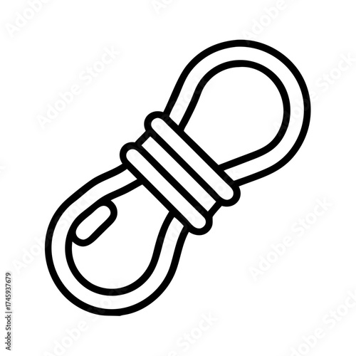 Illustration of a rope tied in a knot, a strong and reliable tool for securing and connecting objects