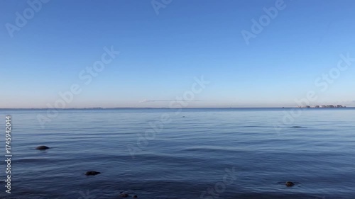 early morning on the shore of the Gulf of Finland, seascape