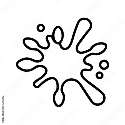 Vector art of a simple vector illustration of a black ink splatter, ideal for adding a touch of creativity to your designs