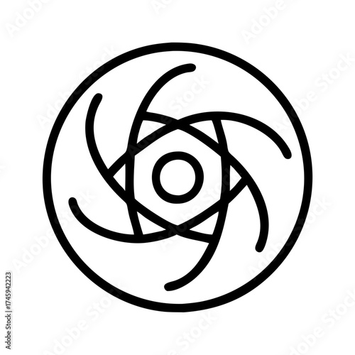 Vector art of abstract circular design with swirling lines creating a dynamic and mesmerizing effect, perfect for modern and artistic projects