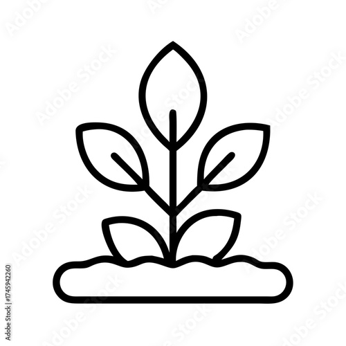 Vector art of young plant, a symbol of growth, new beginnings, and the beauty of nature in a simple and elegant style