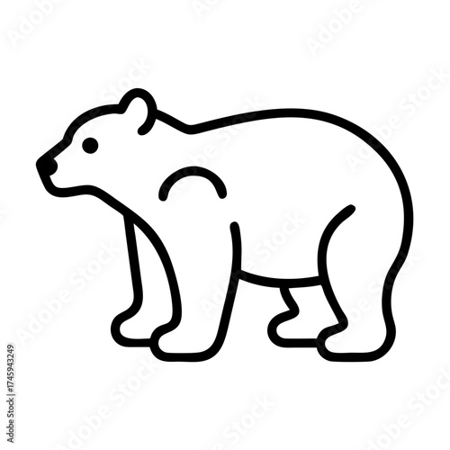 Illustration of a bear this simple and modern design is perfect for a variety of projects, from childrens books to logos