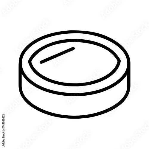 Vector art of puck with a line, a symbol of the sport, representing competition, skill, and the thrill of the game, perfect for sports designs