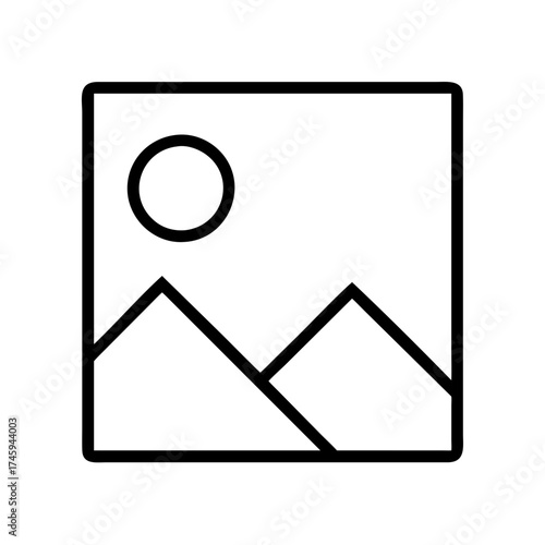 Vector art of minimalist landscape with mountains and sun a simple and elegant design featuring a serene mountain range under a bright sun