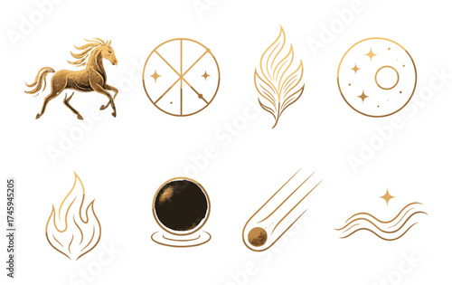 Safety equipment icons set: goggles, cone, checklist, gas mask, gloves, siren, warning, toolbox.