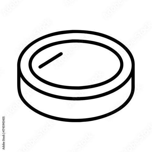 Vector art of puck with a line, a symbol of the sport, representing competition, skill, and the thrill of the game, perfect for sports designs