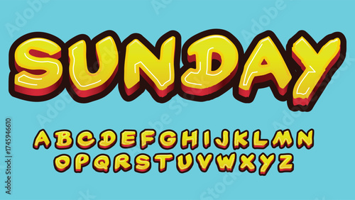 yellow bold street brush graffiti typography