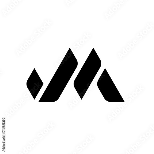 Letter JM creative minimalist monogram logo