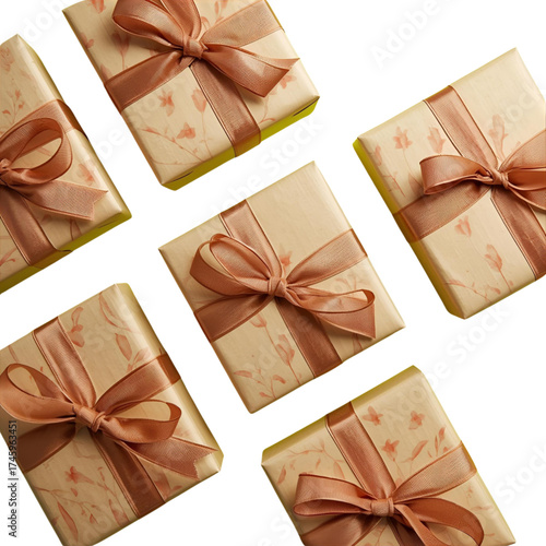 A colorful gift box with a bow, ideal for festive, birthday, or celebration-themed projects with a transparent background.