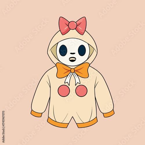 Onesie Shaped Like a Friendly Monster in Pastel Green