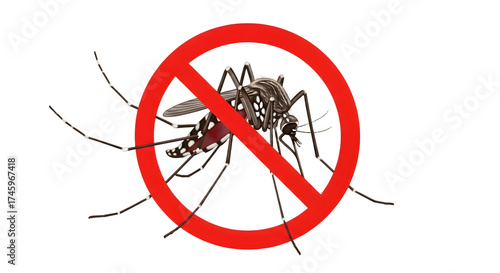Anti Mosquito Sign for Pest Control and Prevention.