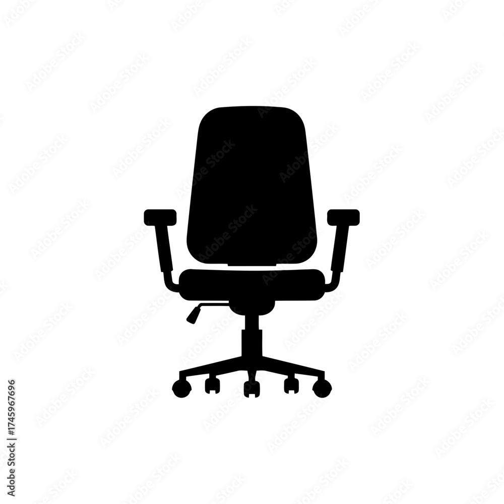 Fototapeta premium Black office chair silhouette