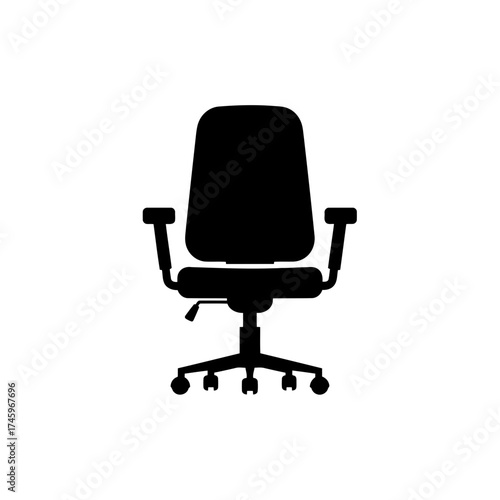 Black office chair silhouette
