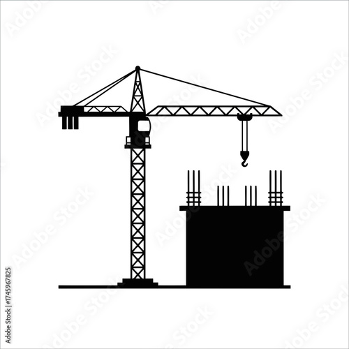 Construction crane and building structure