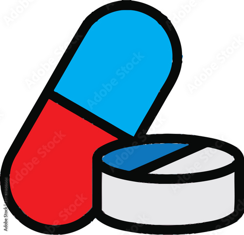 Medicine Capsule and Tablet Icon