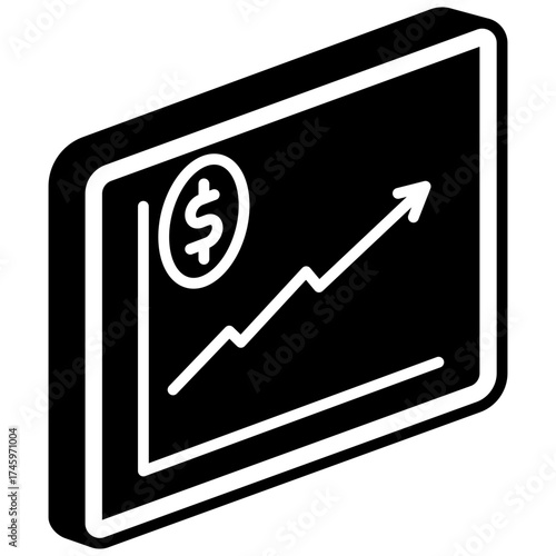Statistics Mini Illustration Isometric Icon. Use For Modern Concept, Print, Ui, Ux Kit, Web And App Development. Vector Related To Market, Business, Finace