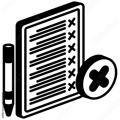 Evaluation Mini Illustration Isometric Icon. Use For Modern Concept, Print, Ui, Ux Kit, Web And App Development. Vector Related To Market, Business, Finace