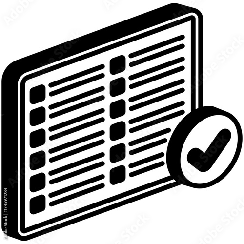Option List Mini Illustration Isometric Icon. Use For Modern Concept, Print, Ui, Ux Kit, Web And App Development. Vector Related To Market, Business, Finace