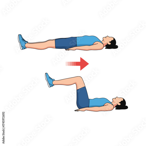 Leg Raise Exercise Demonstration for Core Strength Training.