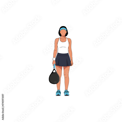 Female Tennis Player Ready for a Match.