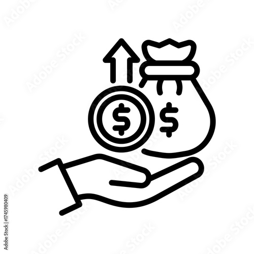 Profit line icon