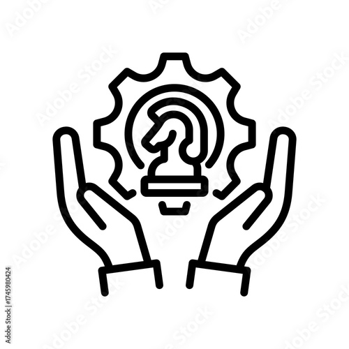 Strategic line icon