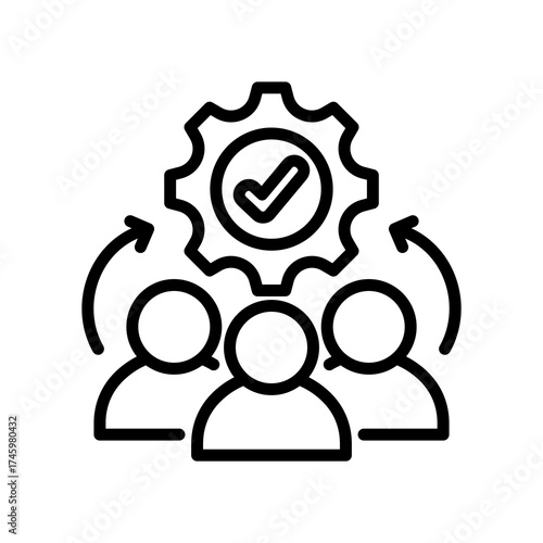 Team Collaboration line icon