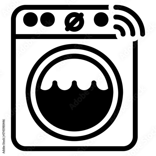 Smart washing machine icon