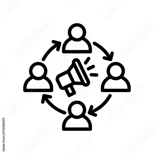 Employee Engagement line icon