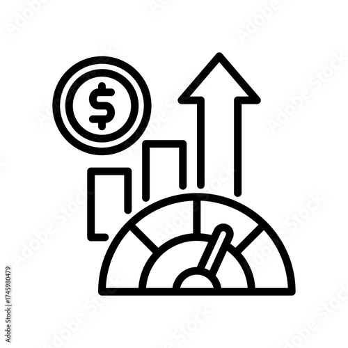 Sales Performance line icon