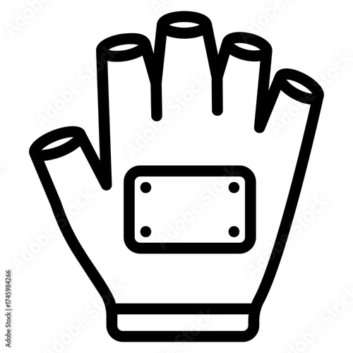 Cycling gloves icon