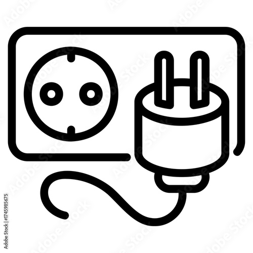 Electric socket icon