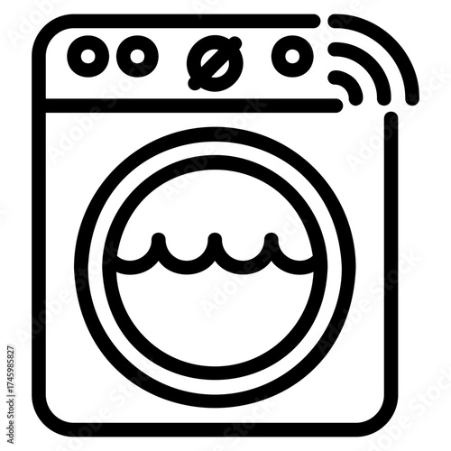 Smart washing machine icon