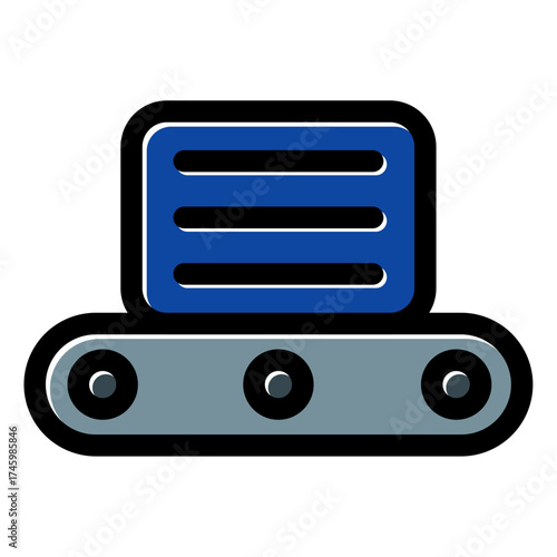 luggage in conveyor icon