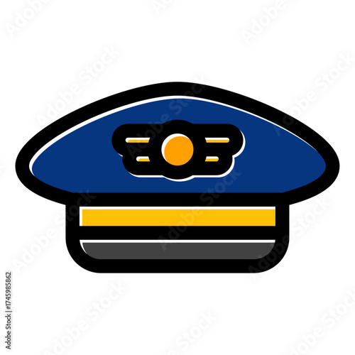 pilot hat icon
