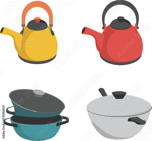 set of teapot