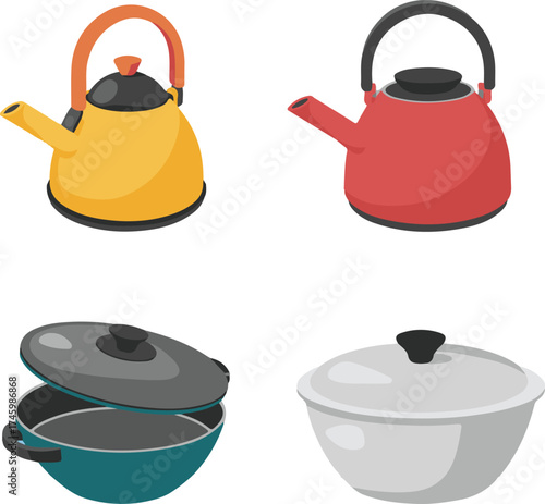 teapot and cups