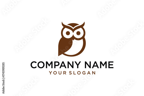owl logo animal simple line vector, Simple owl head logo design icon cute animal vector owl logo vector ,Cute Owl Icon Representing Nocturnal Wildlife, Forest Creatures