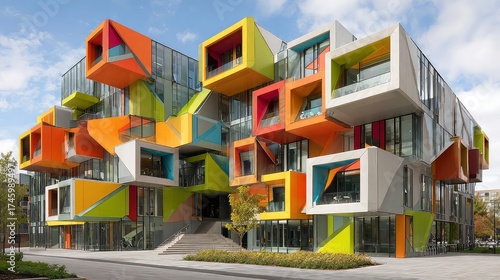 colorful houses in the city