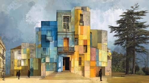 colorful houses in the city