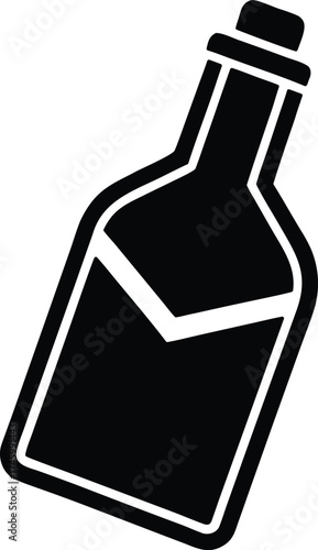 Bottle Message Vector icon.