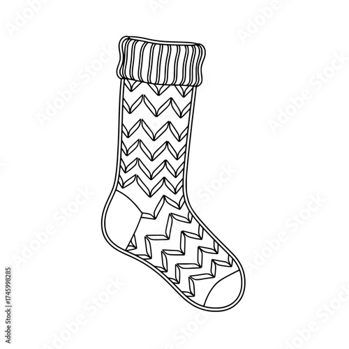 Festive Christmas stocking ready to be filled with holiday cheer, a classic symbol of tradition, anticipation, and joyful gift-giving season