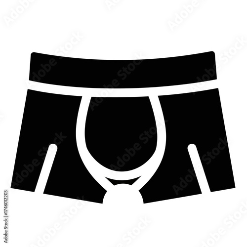 Black icon of mens boxer briefs