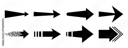 right side pointing black arrow. right side pointing arrowhead. themes include direction, forward, navigation, pointing symbols. vector illustration isolated on transparent background.