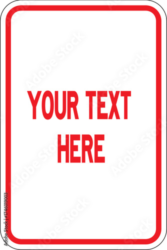 blank frame for signage 